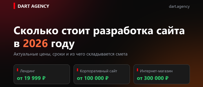 Сколько стоит разработка сайта в 2026 году