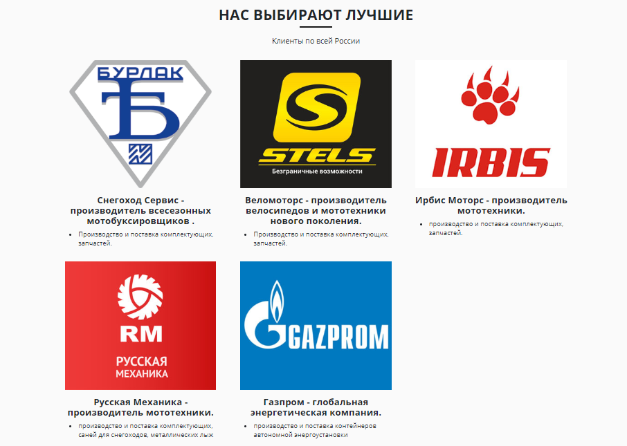 маркетинг кит блок нас выбирают лучшие