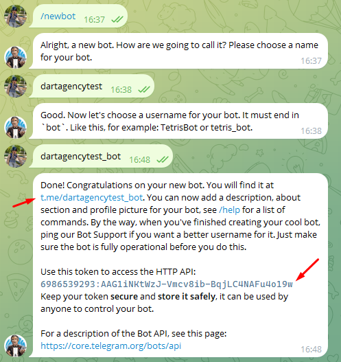 dartTelegram
