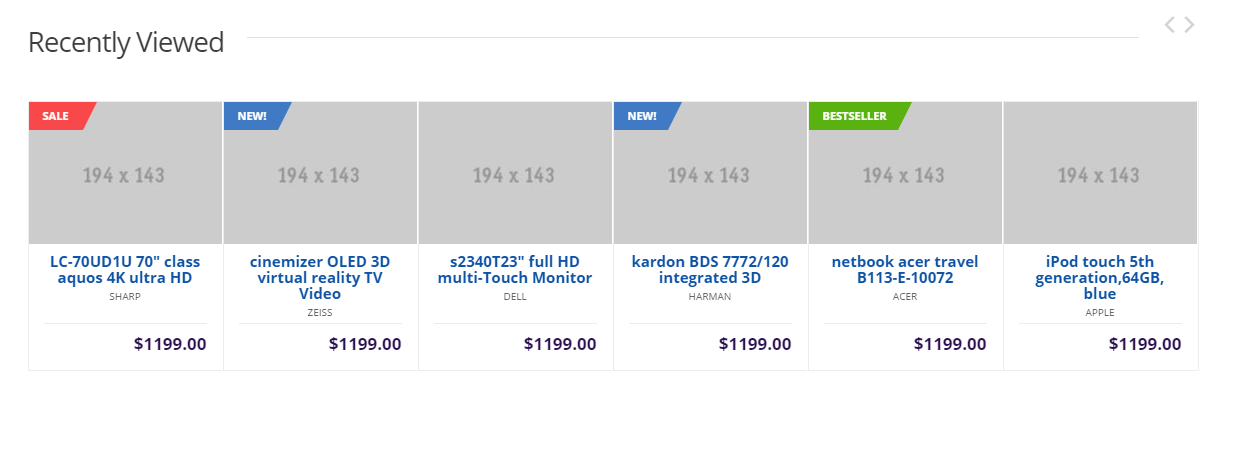 Блок просмотренных товаров MODx Revo miniShop2